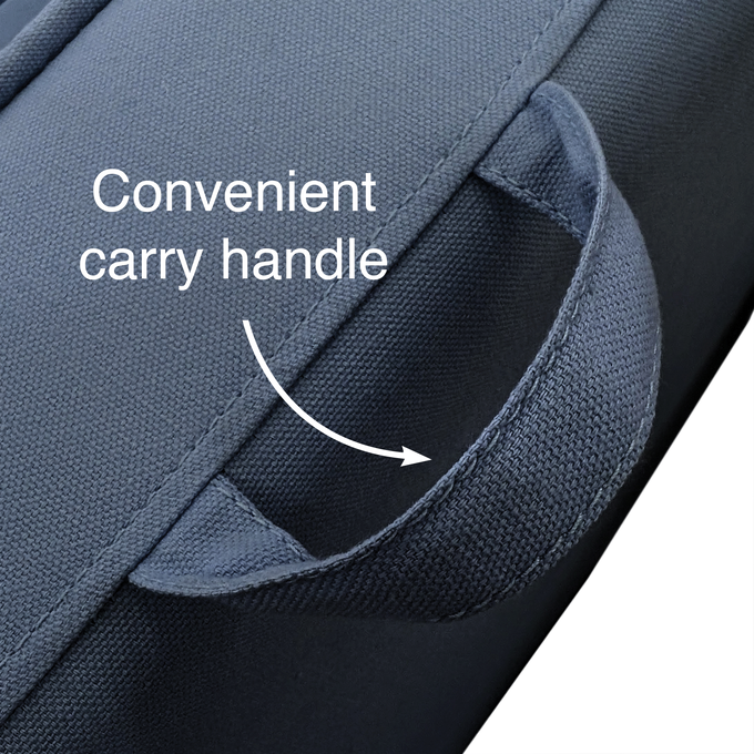 Kid's Lightweight Foam Chair with Washable Cover and Carry Handle, Indigo Blue, large