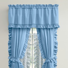 Mayfair Romantic Ruffled Semi-Sheer Cape Cod Valance, , large