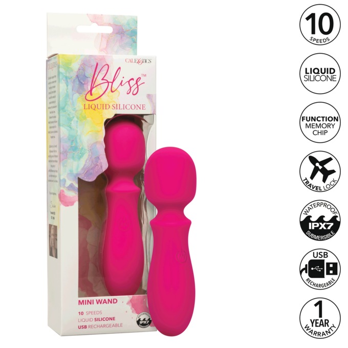 Bliss Liquid Silicone Mini Wand By Calexotics, , large
