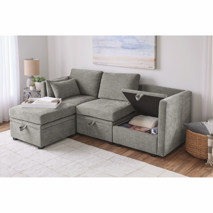 Sectional Sofa with Storage, , large
