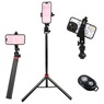 Extendable Combo Selfie Stick & Tripod, Black, large