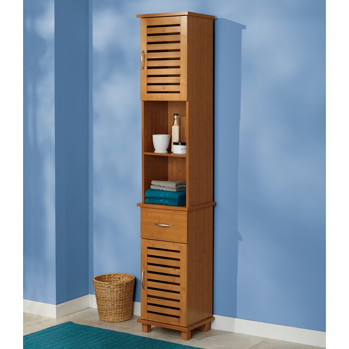 Bamboo Tall Towel Cabinet Montgomery Ward