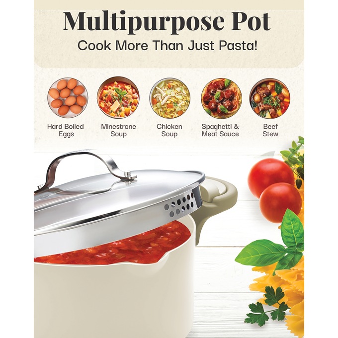 Gotham Steel 5-Quart Pasta Pot, , large