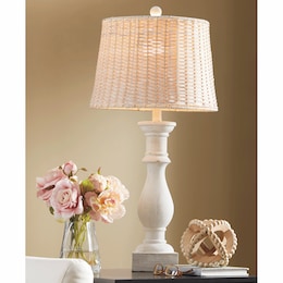 Rattan Shade Table Lamp, , large