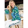 Camellia Full-Sleeve Blouse with Vibrant Watercolor Print, , large