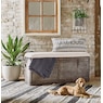 Galvanized Metal Storage Trunk Bench, , large