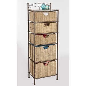 Scrollwork Tower Basket Storage, , large