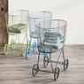 Vintage-Style Rolling Laundry Cart, , large
