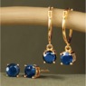 Gemstone 2-Pair Post and Hoop Earring Set, , large