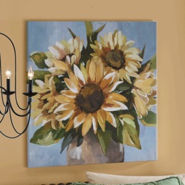 Country Sunflower Bouquet Canvas, , large