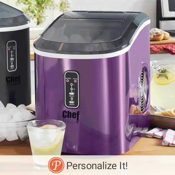 Chef Tested Self-cleaning Ice Maker By Wards, Purple Stainless, large