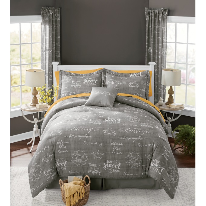 Blessings Comforter Set, Accent Pillow and Window Treatments, , large