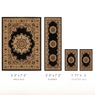 4-Piece Plush Floral Kirman Rug Set with Runner and Mats, , large