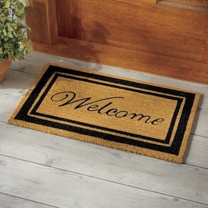 Colored Border Welcome Mat - 18" X 30", , large