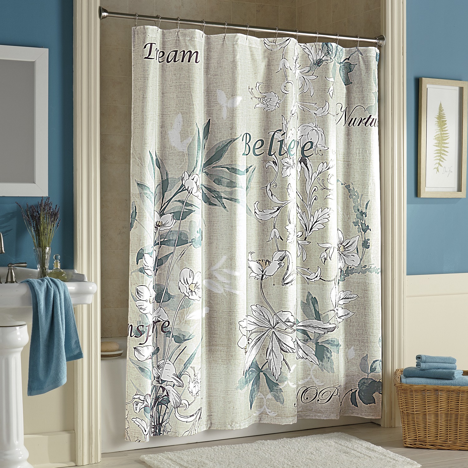 Sentiments Comforter Set, Pillow, Panel Pair and Shower Curtain