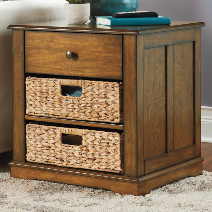 Magazine Basket End Table, , large