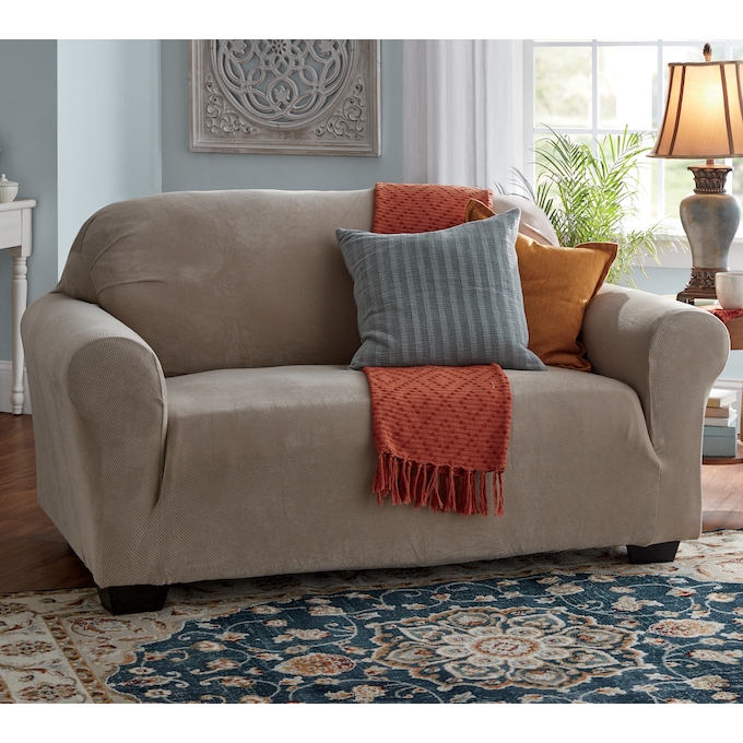 Stretch Pique Slipcover, Linen, large