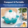 Elite Gourmet 7-Egg Cooker with Timer, Turquoise, large