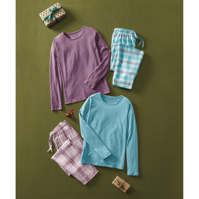 4-Piece Plaid PJ Set, , large