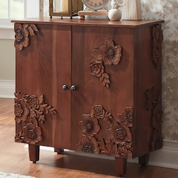 Carved Flower Cabinet, , large