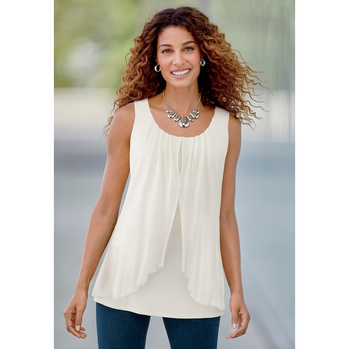 Ultimate Flattering Tunic, White, large