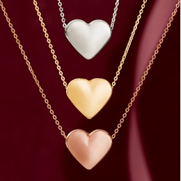 10K Gold Heart Pendant, , large