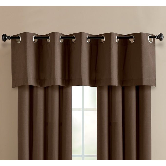 Color Connection Solid Grommet Valance, , large