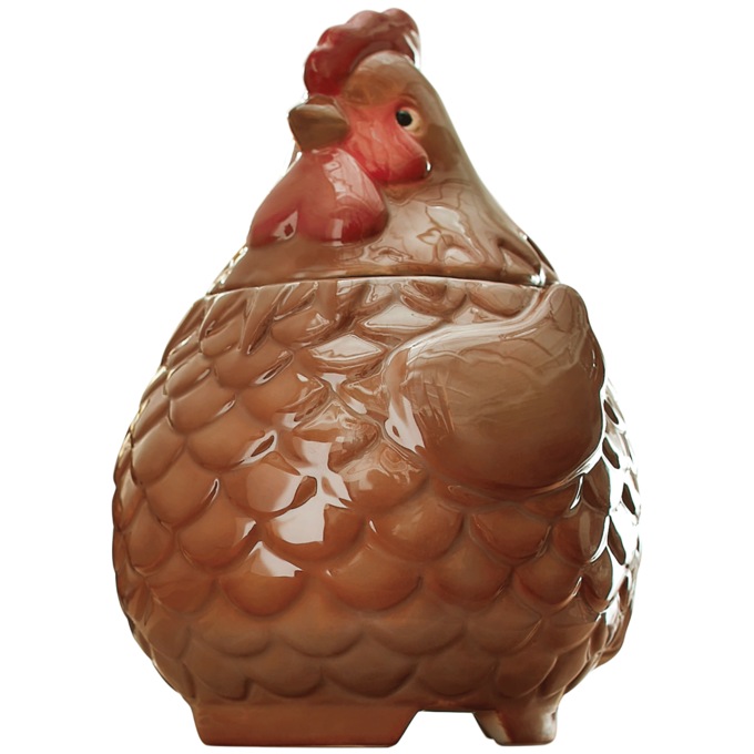 Ceramic Chicken Fruit Fly Trap, , large