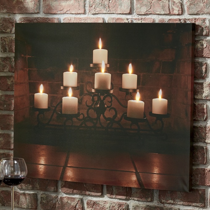 Flickering Candle Wall Art Montgomery Ward