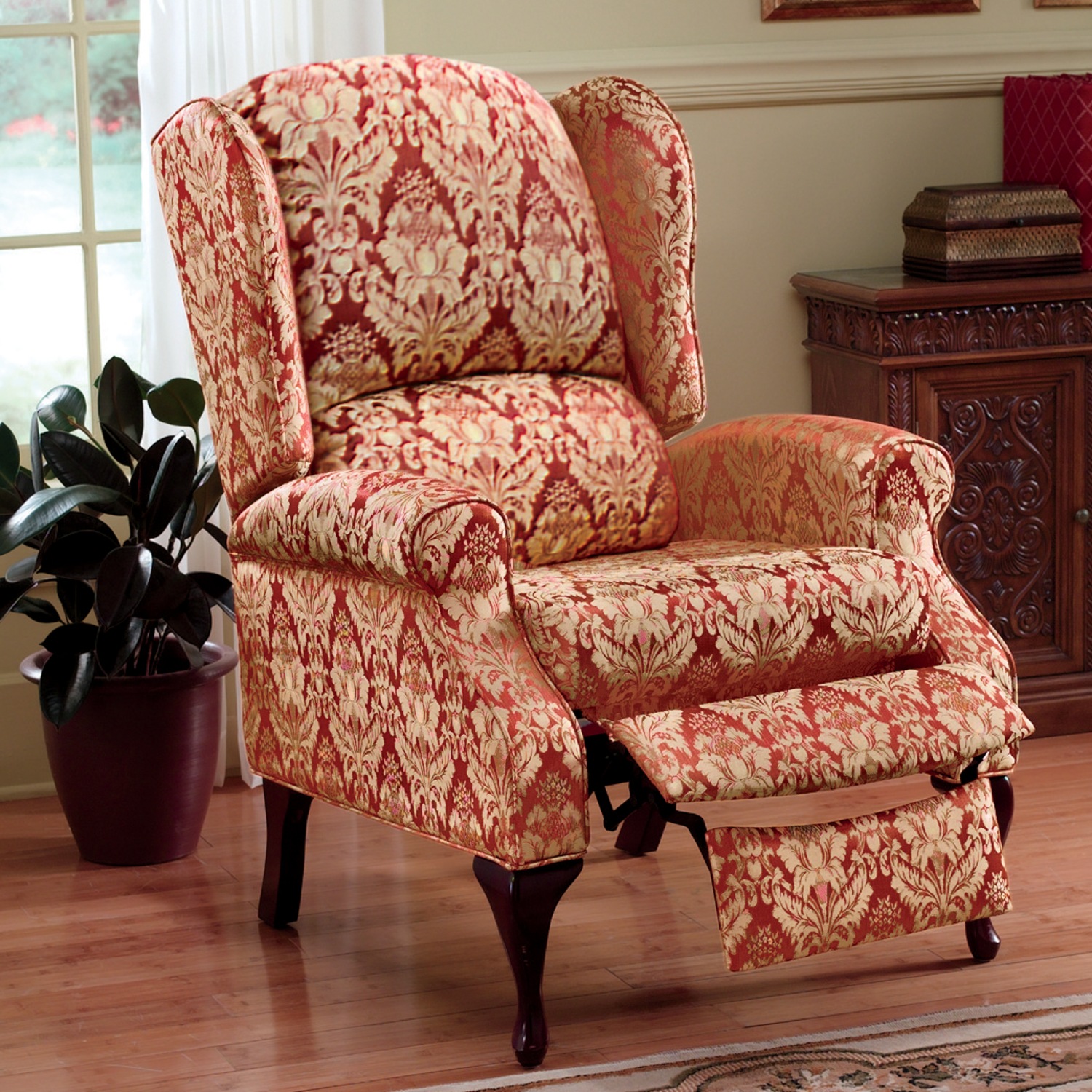 Microfiber Wingback Recliner Montgomery Ward