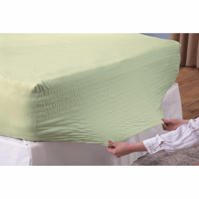 BedTite Solid Flannel Sheet Set, Sage, large
