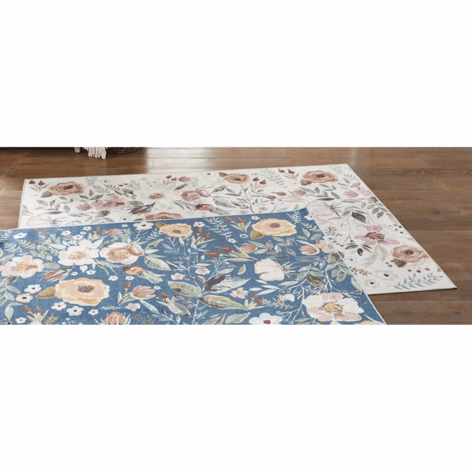 Marah Washable Rug, Ivory Pink, large