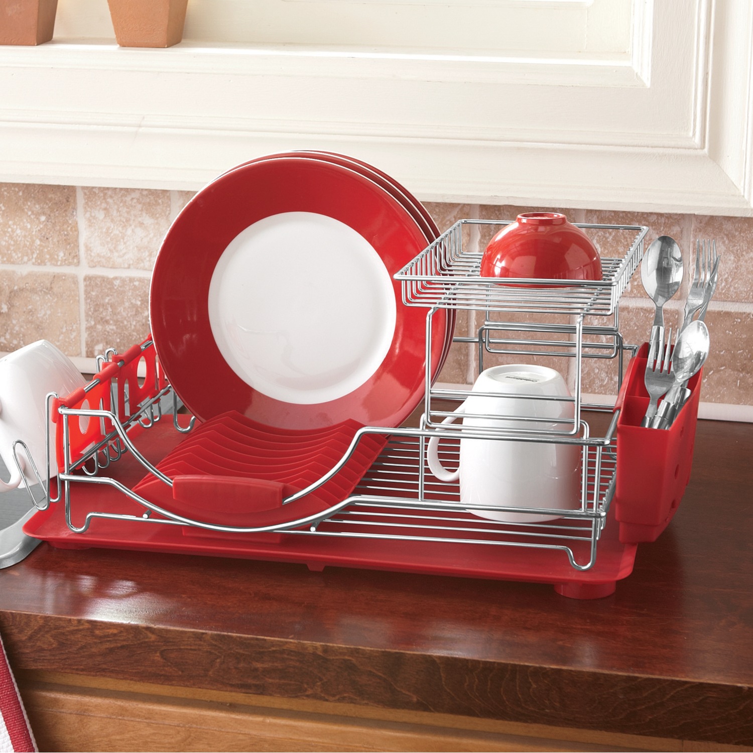Sophisticate Dish Rack Montgomery Ward Stylish sturdy stainless steel metal wire medium dish drainer drying rack (stainless steel, chrome). sophisticate dish rack