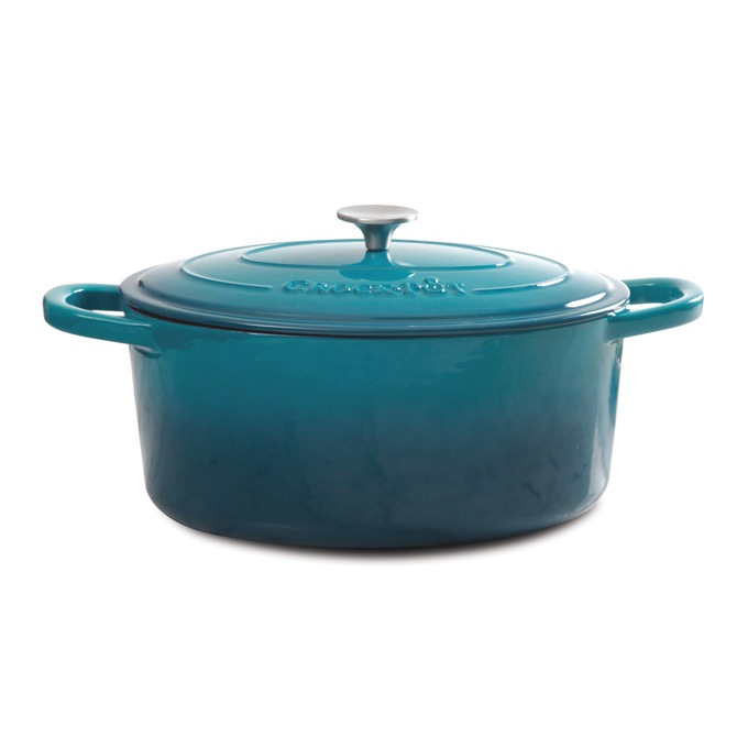 Crock Pot Artisan 7-qt. Enameled Cast Iron Oval Dutch Oven with Lid, , large