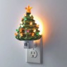 Retro Glazed Ceramic Christmas Night Light, , large