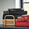 Greek Key Embroidered Microfiber Sheet Set, , large
