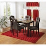 Faux-Leather Nailhead Dining Chair with Elegant Scalloped Back, , large