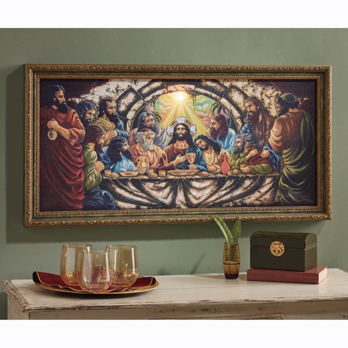 Ornate Framed Last Supper Art, , large