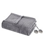 Beautyrest Plush Heated Blanket, Gray, large