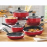 Gradient 10-Piece Aluminum Cookware Set, Red, large