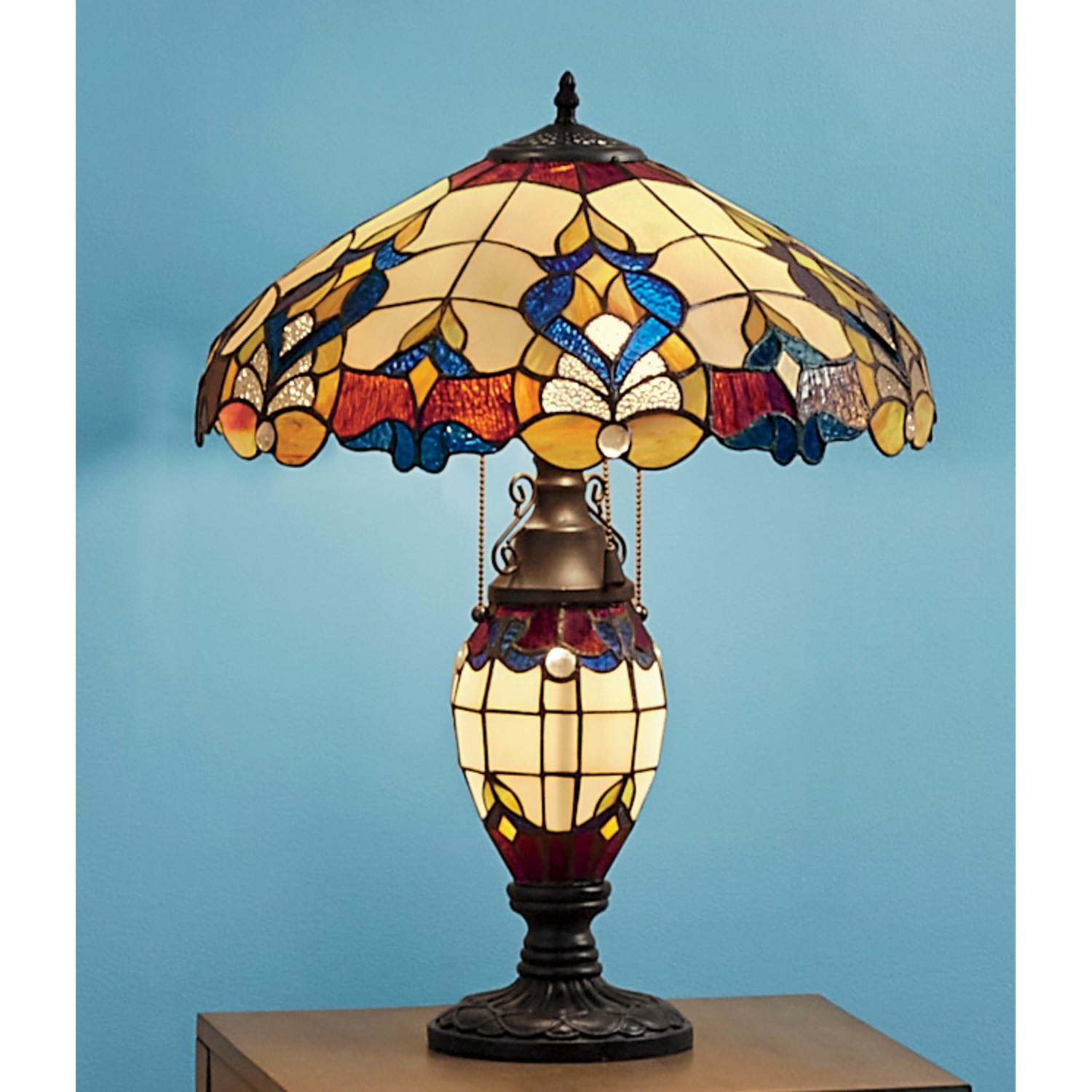 Stained glass touch lamp on sale