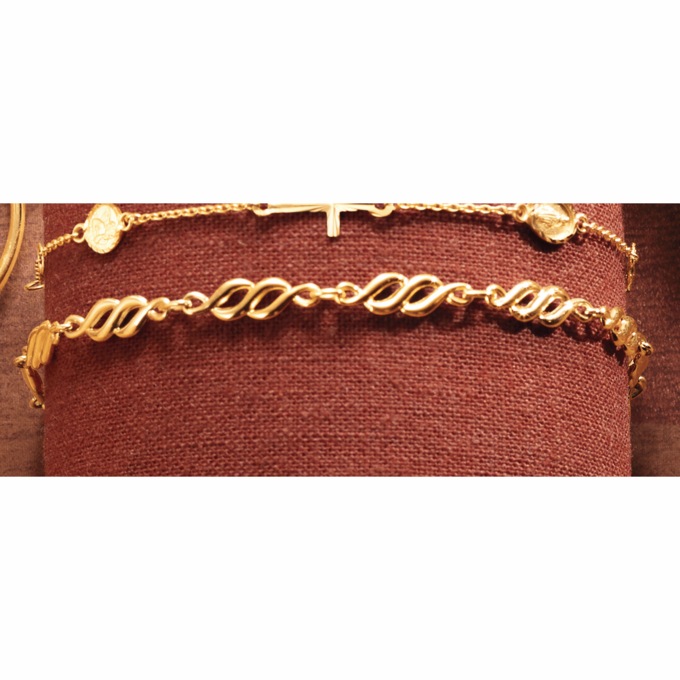 10K Gold Infinity Link Bracelet, , large