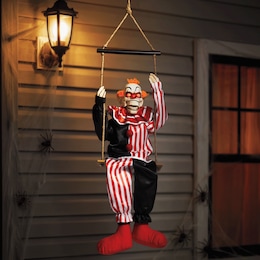 Animated Clown on Swing, , large