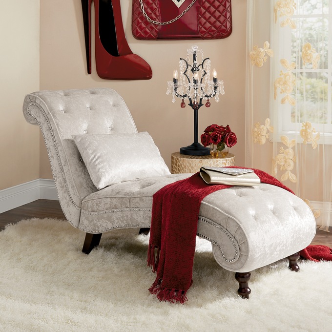 Tufted Crystal Chaise, , large