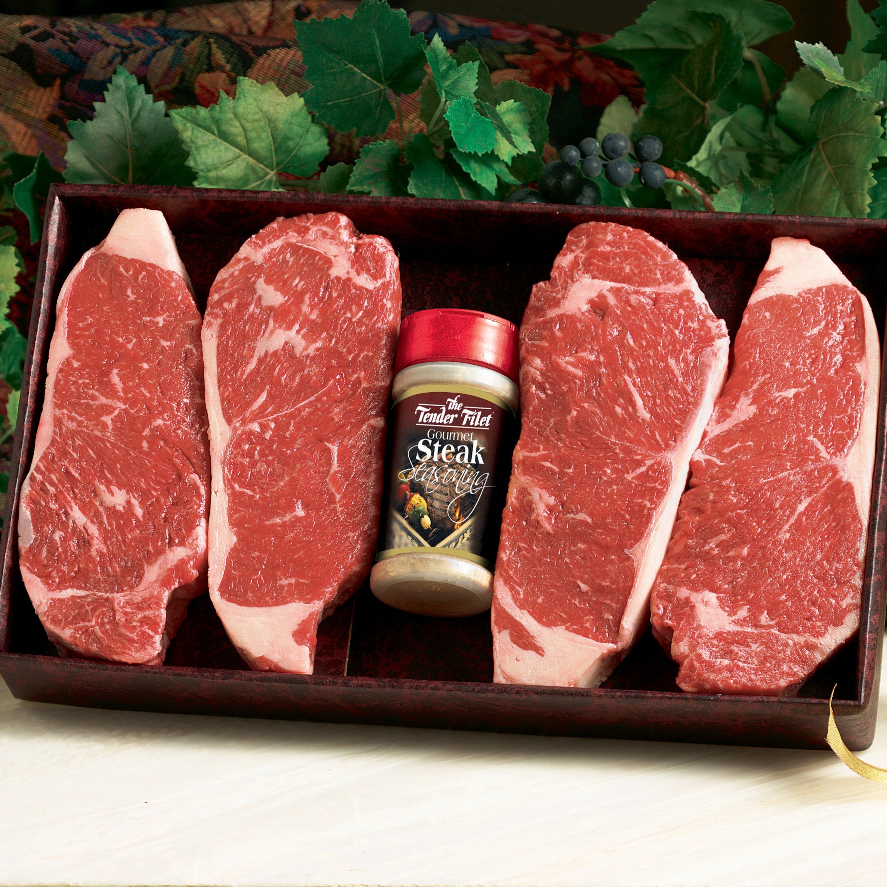 Center Cut New York Strip Steaks with Gourmet Seasoning ...