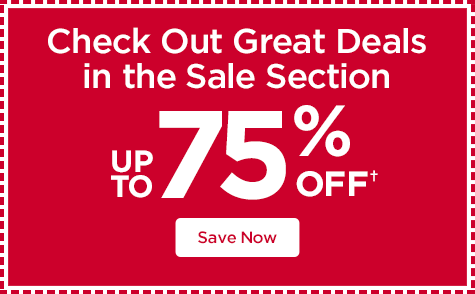 Check Out Great Deals in the Sale Section Up To 75% Off